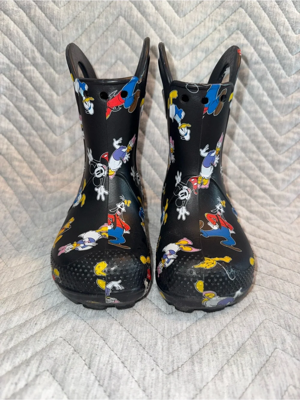 Toddler size 8 Crocs brand Mickey boots